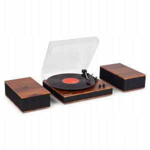Gramofon Audizio Gramofon z głośnikami i BT Tupelo ciemne drewno Audizio one size 2