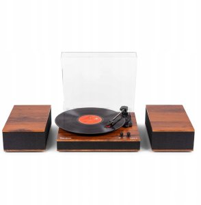 Gramofon Audizio Gramofon z głośnikami i BT Tupelo ciemne drewno Audizio one size 5