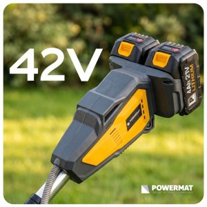 Powermat KOSA AKUMULATOROWA 42V PODKASZARKA WYKASZARKA TARCZA GŁOWICA SZELKI ŻYŁKA 12