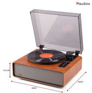 Gramofon Audizio Gramofon HIFI BT Laredo ciemnobrązowy Audizio one size 12