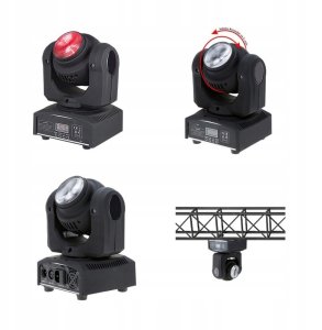 Lampa studyjna LIGHT4ME LIGHT4ME TWIN BEAM 210 mini głowica ruchoma LED dw 8