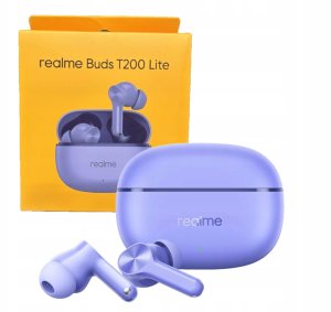 Słuchawki Borofone Słuchawki bezprzewodowe douszne Realme Buds T200 Lite AI ENC Fioletowy 3