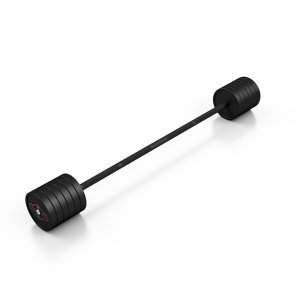 Marbo Sport Sztanga prosta gumowana 55 kg MARBO SPORT czarny mat 2