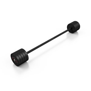 Marbo Sport Sztanga prosta gumowana 45 kg MARBO SPORT czarny mat 2