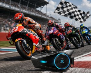 Farrot Interkom motocyklowy zestaw 2 szt Mesh 1.6km bluetooth 5.4 anc 120 km/h do 4 osób radio fm ipx7 2