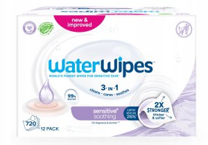 WaterWipes WaterWipes Sensitive+ Kojące chusteczki nawilżane z lawendą 12x60szt. 2