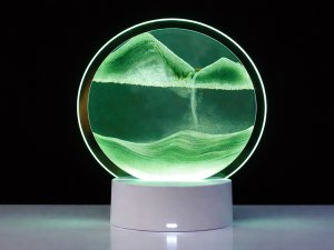 Verk Lampa piaskowa 3d ruchomy dynamiczny piasek dekoracyjna biurko usb led rgb 3
