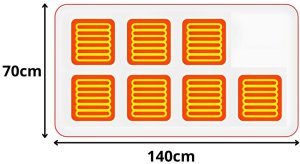 Verk Koc elektryczny usb duży 140x70 cm bluza ciepła 3 tryby 7 stref ogrzewania 8