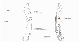Ruike Nóż Ruike P881-B1 6