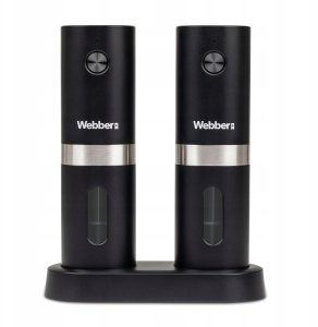 Młynek do przypraw Webber MŁYNEK DO PIEPRZU I SOLI ELEKTRYCZNY AKUMULATOROWY USB 2 SZT WEBBER PREMIUM 3