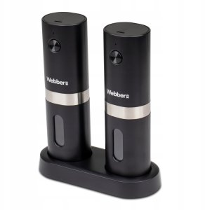 Młynek do przypraw Webber MŁYNEK DO PIEPRZU I SOLI ELEKTRYCZNY AKUMULATOROWY USB 2 SZT WEBBER PREMIUM 6