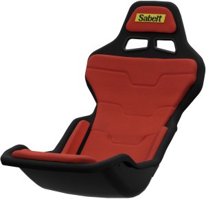 X Rocker Sabelt SRP-1 Fotel simracingowy, Korpus z włókna szklanego, Design Formuły, wyściełany - czerwony wyścigowy 2