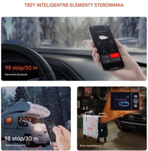 Skan Ogrzewanie postojowe diesel 2kW 12/24V Bluetooth do auta kampera 7