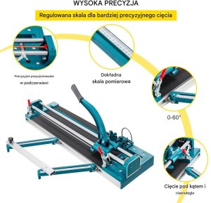 Maszynka do cięcia płytek Vevor Gilotyna do glazury 1200 mm podwójna prowadnica laser precyzyjne cięcie 5