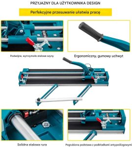 Maszynka do cięcia płytek Vevor Gilotyna do glazury 1200 mm podwójna prowadnica laser precyzyjne cięcie 7
