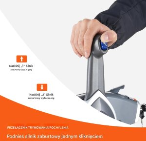 GERMAN Manetka do silnika zaburtowego boczna z trimem i zawleczką Evinrude Johnson 5