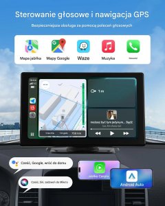 Radio samochodowe Canva Ekran CarPlay/Android Auto 9 dotykowy BT GPS z kamerą cofania do auta 4