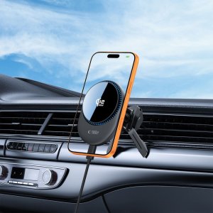4kom.pl TECH-PROTECT V21 Magnetic MagSafe Dashboard & Vent Car Mount Wireless Charger 25W Qi2.2 Black 10