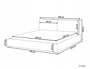 Beliani Łóżko wodne VINAY 180 x 200 cm Ciemnozielony 4