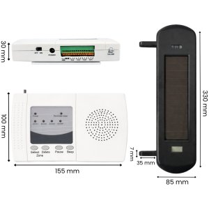 Spreest SYGNALIZATOR WEJŚCIA BARIERA PODCZERWIENI CZUJNIK RUCHU BRAMA ALARM SOLARNY 9
