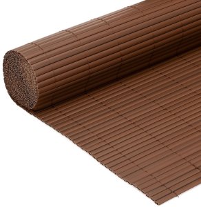Springos Osłona PVC maskująca na balkon, taras, ogrodzenie 500x140 cm brązowa UNIWERSALNY 12
