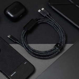 Satechi Kable USB-C / 2xUSB-C Native Union Belt Cable 2in1 2m 140W (cosmos) 2
