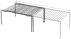 Vilde Półka kuchenna metalowa czarna rozsuwana 34,5-48 cm 4