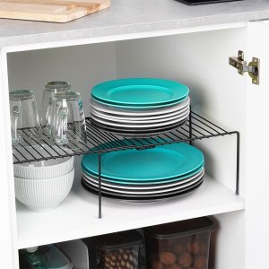 Vilde Półka kuchenna metalowa czarna rozsuwana 34,5-48 cm 9