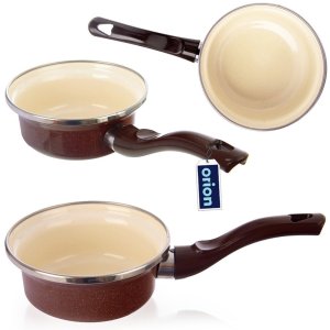 Emalia Pleszew Rondel emaliowany BROWN 12 cm, 350 ml 7