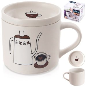 Lumarko Kubek z pokrywką porcelanowy 420 ml 5