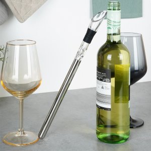 Secret de Gourmet Dozownik do wina z wkładem chłodzącym stalowy 32 cm 2