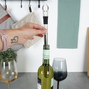 Secret de Gourmet Dozownik do wina z wkładem chłodzącym stalowy 32 cm 4