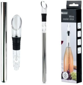 Secret de Gourmet Dozownik do wina z wkładem chłodzącym stalowy 32 cm 9