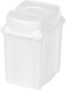 Kosz na pranie Stefanplast Kosz na śmieci plastikowy biały 5 l 3