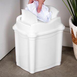 Kosz na pranie Stefanplast Kosz na śmieci plastikowy biały 5 l 4