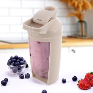 Triton Shaker treningowy z kulką tritan beżowy szczelny 700 ml 2