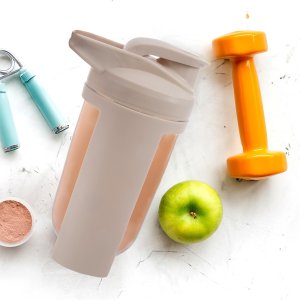 Triton Shaker treningowy z kulką tritan beżowy szczelny 700 ml 3