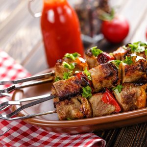 BBQ Szpikulce do szaszłyków stalowe 38,5 cm 10 szt. 2
