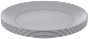 STALMAN Talerze obiadowe płytkie plastikowe szare SANDY 23,5 cm 6 szt. 3
