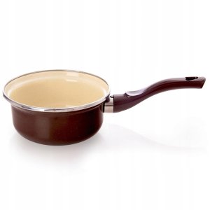 Emalia Pleszew Rondel emaliowany BROWN 14 cm, 620 ml 2