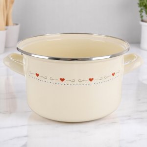 Ambition Garnek emaliowany kremowy TONCA 20 cm, 3 l 2