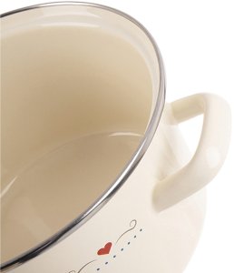 Ambition Garnek emaliowany kremowy TONCA 20 cm, 3 l 3