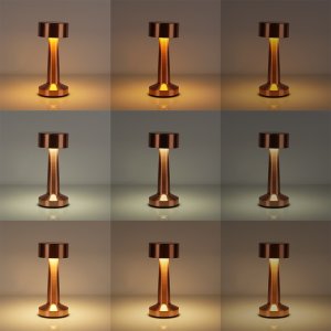 Lampa stołowa Slowmoose Lampka stołowa miedziana 21 LED 21 cm 3