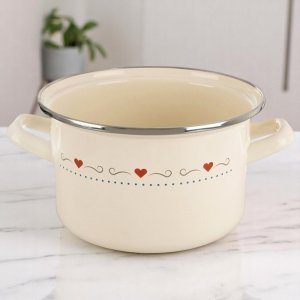 Lumarko Garnek emaliowany kremowy TONCA 18 cm, 2 l 2