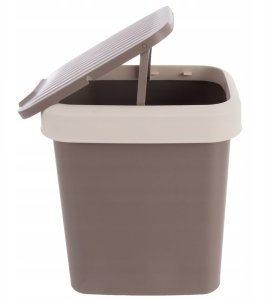 Kosz na śmieci Stefanplast Kosz na śmieci plastikowy brązowy 12 l 5