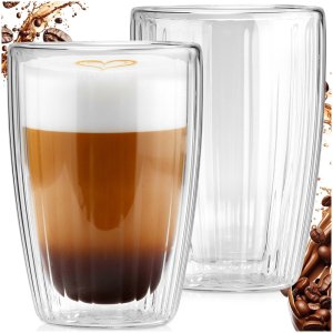Orion Szklanki termiczne z podwójną ścianką do kawy i herbaty 350 ml 2 szt. 6