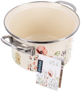 Lumarko Garnek emaliowany kremowy MAKI 18 cm, 2 l 6
