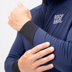 RockBros Kurtka rowerowa Rockbros YDWT014 zimowa polarowa dwuwarstwowa rozmiar XXL - niebieska 2