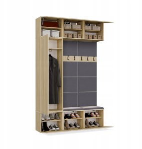 Goodhome Garderoba HAGA III/1Sz2W DĄB SONOMA + 2x Wieszak 14