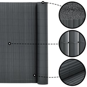Springos Osłona PVC maskująca na balkon, taras, ogrodzenie 500x120 cm ciemnoszara UNIWERSALNY 2